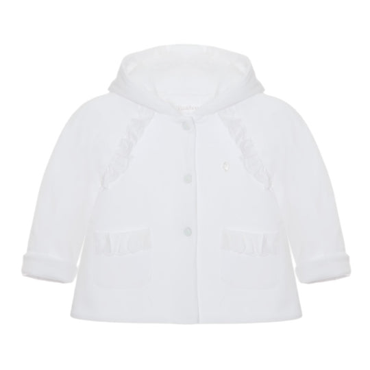 Baby Girls White Frill Jacket