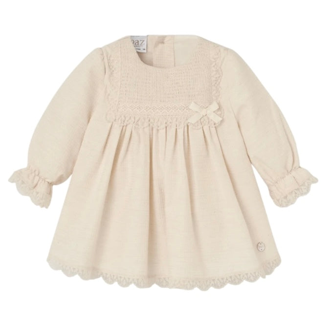 Paz Rodriguez Baby Girls Beige Dress