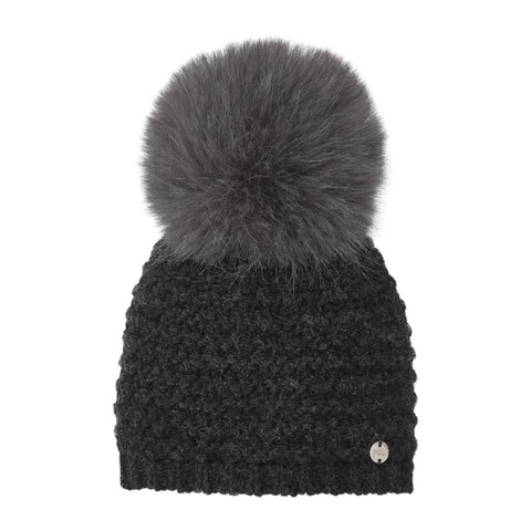 Paz Rodriguez Dark Grey Knit Hat