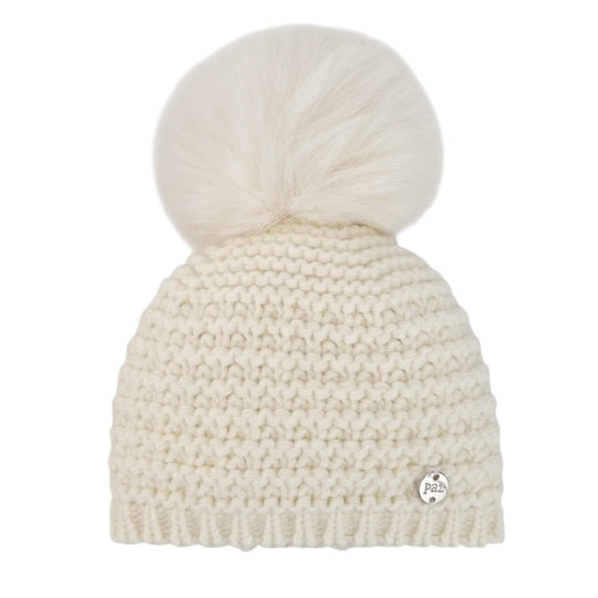 Cream Knit Hat