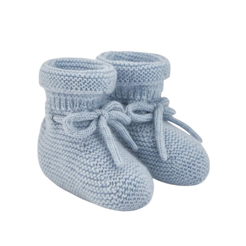 Paz Rodriguez Boys Blue Knitted Booties