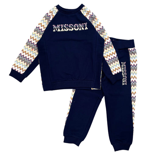 Boys Navy Tracksuit