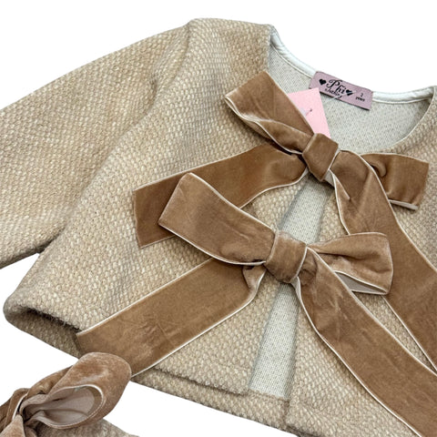 Phi Clothing Baby Girls Beige Set