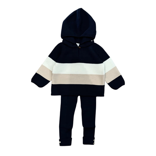 Boys Navy Knitted Set