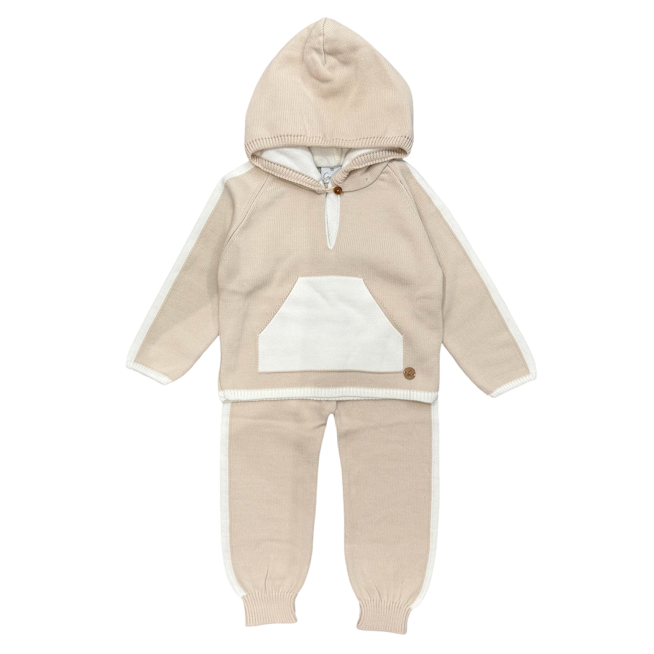 Granlei Boys Beige Knitted Tracksuit