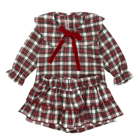 Phi Clothing Girls Tarten Bow Skort Set