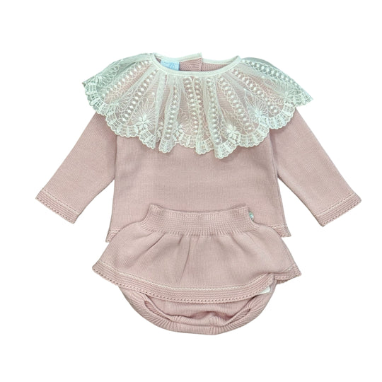 Baby Girls Pink Knitted Set