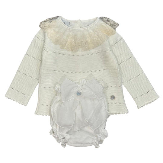 Baby Girls Cream Knitted Set