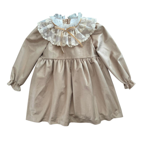 Fofettes Baby Girls Beige Frill Dress