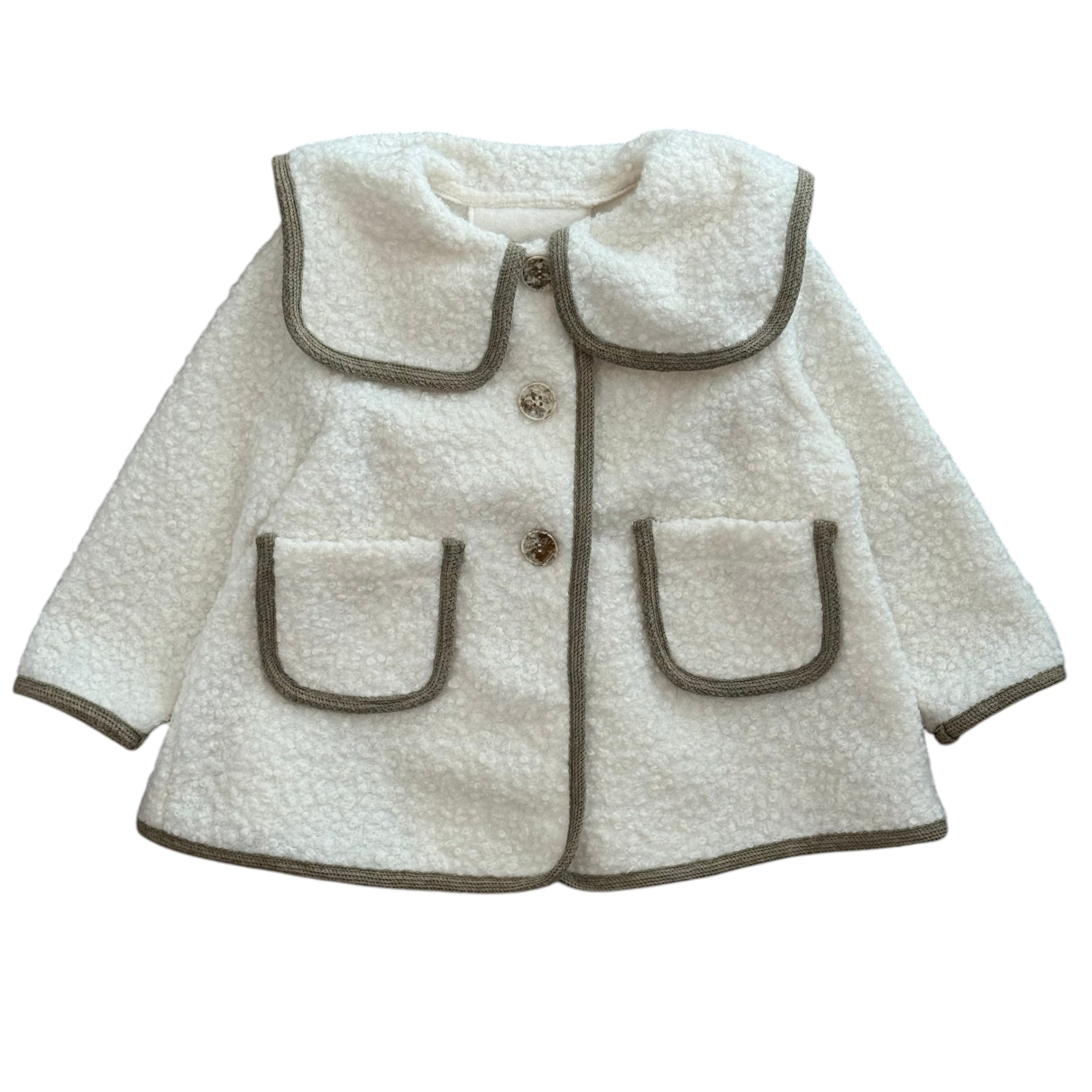 Fofettes Baby Girls Cream Boucle Jacket