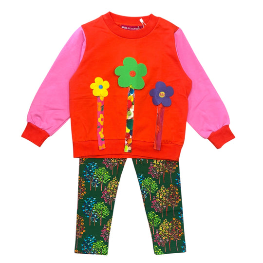 Girls Flower Legging Set