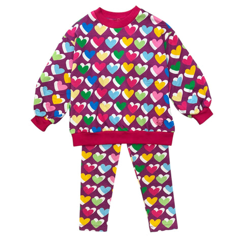 Agatha Ruiz De La Prada Girls Purple Heart Legging Set
