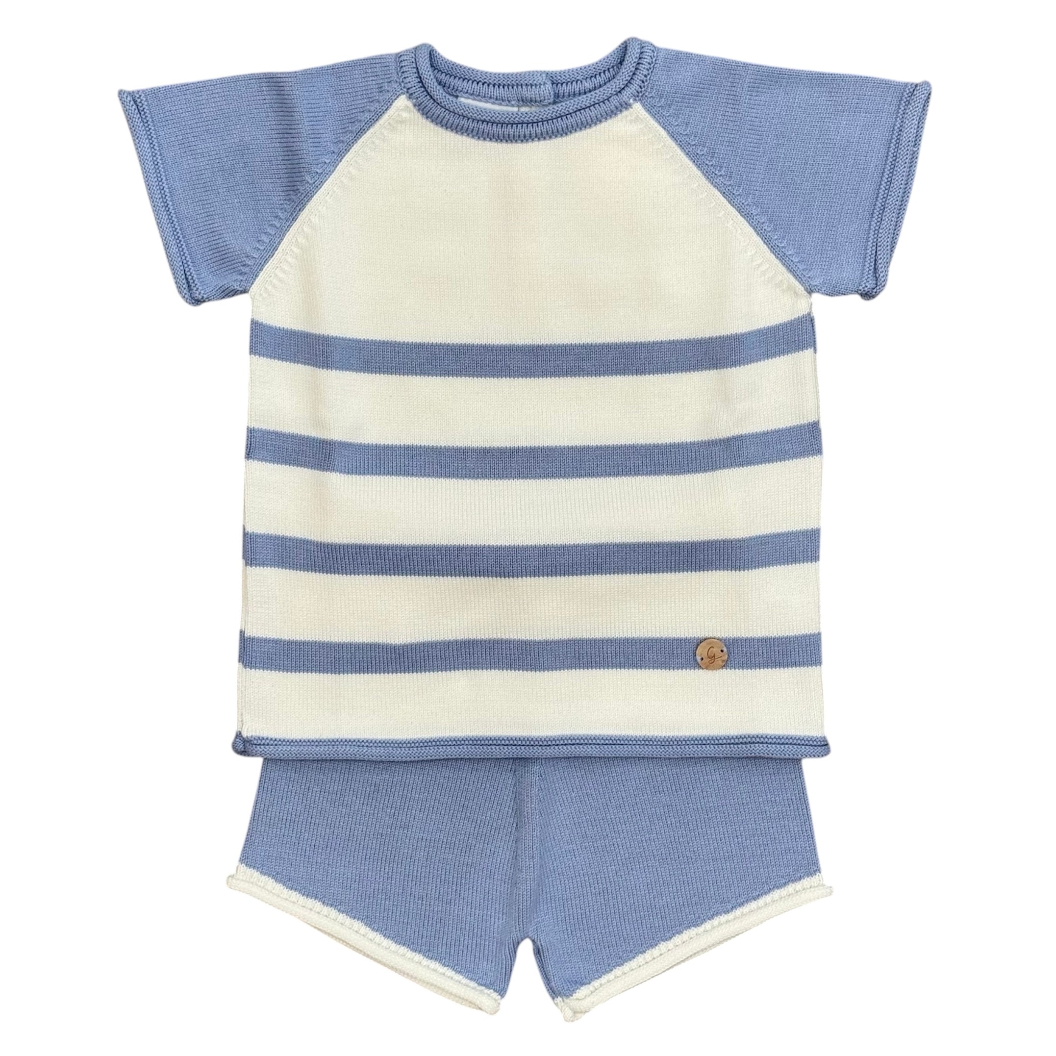 Granlei Boys Blue Stripe Short Set