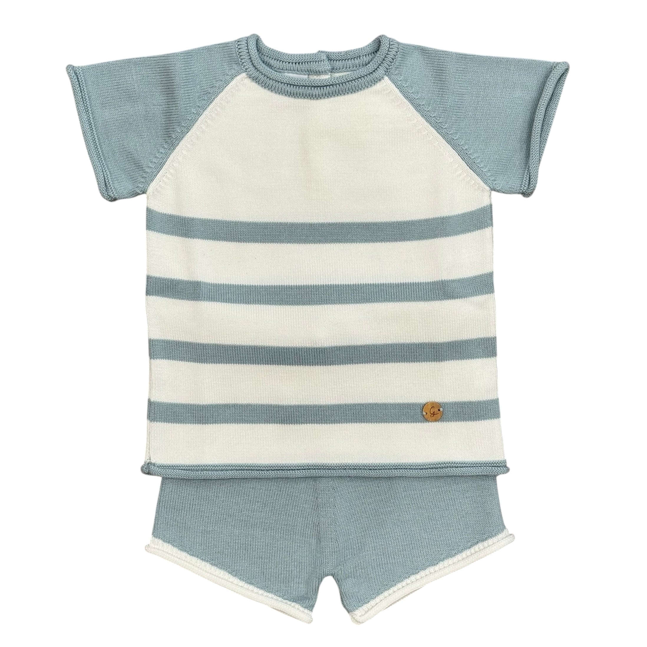 Granlei Boys Green Stripe Short Set