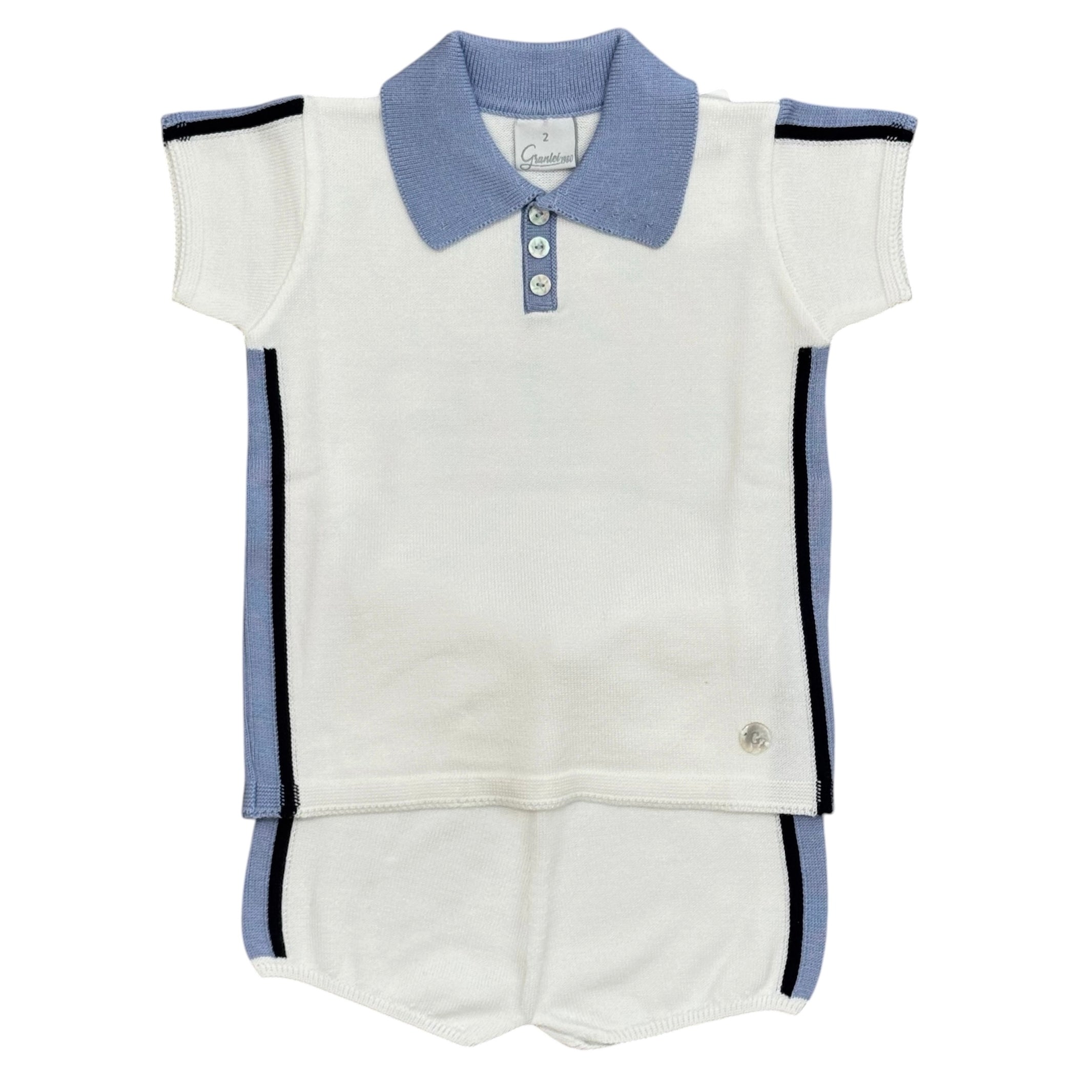 Granlei Boys White Short Set
