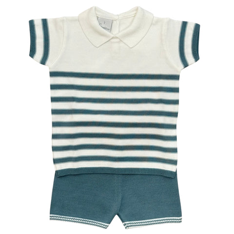 Granlei Boys Green Stripe Short Set