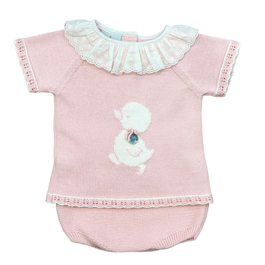 Girls Pink Duck Set