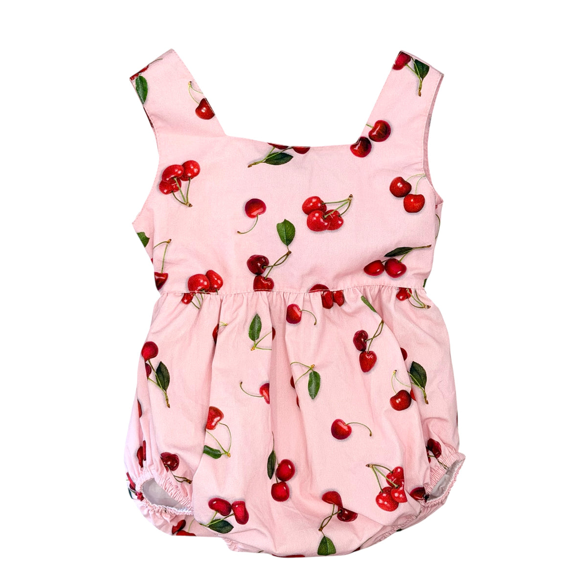 Baby Girls Pink Cherry Romper
