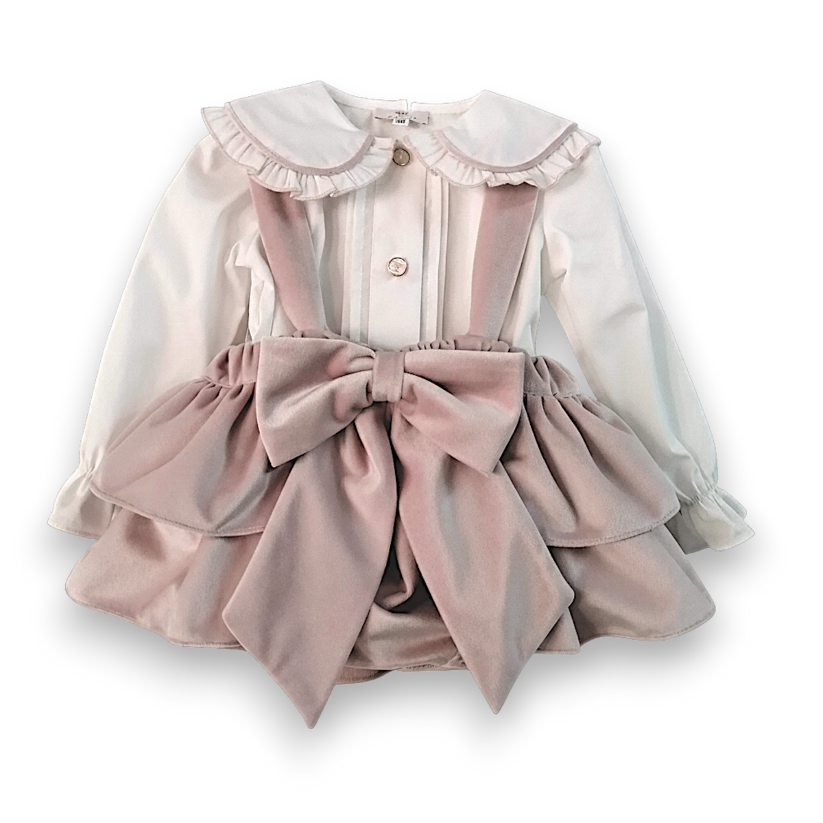 Be Chic Girls Pink Bow Skirt Set