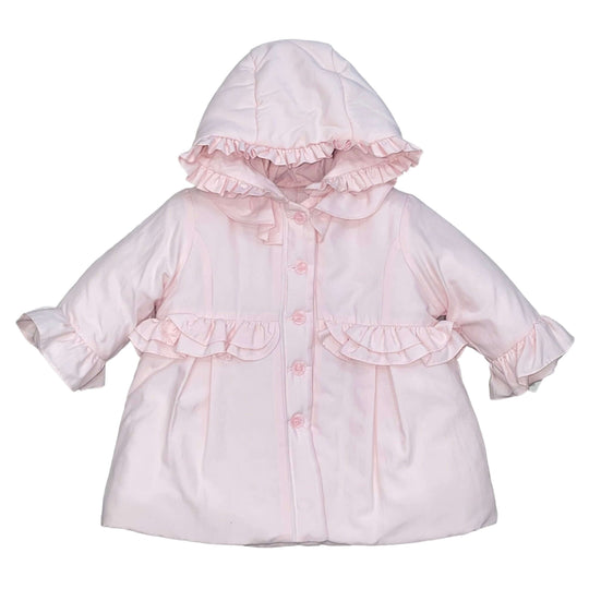 Girls Pink Frill Coat
