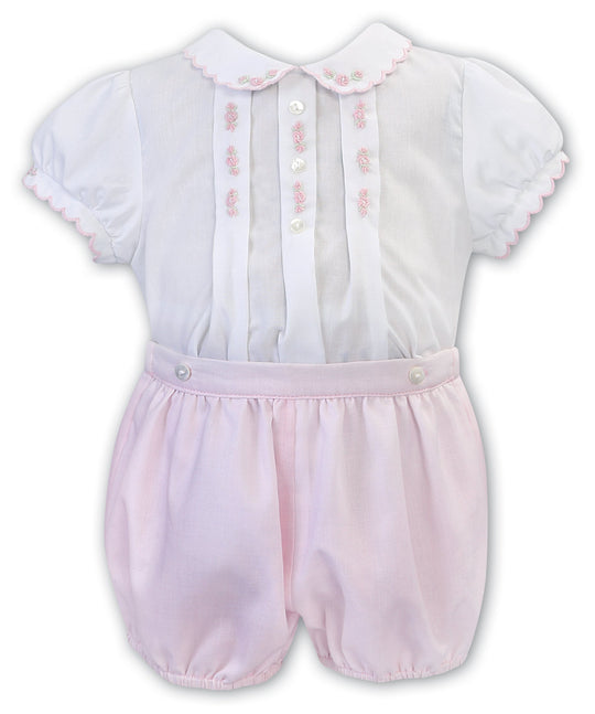 Girls White / Pink 2 Piece Set Short Set