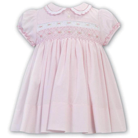 Sarah Louise Pink Blossom Smocked Dress