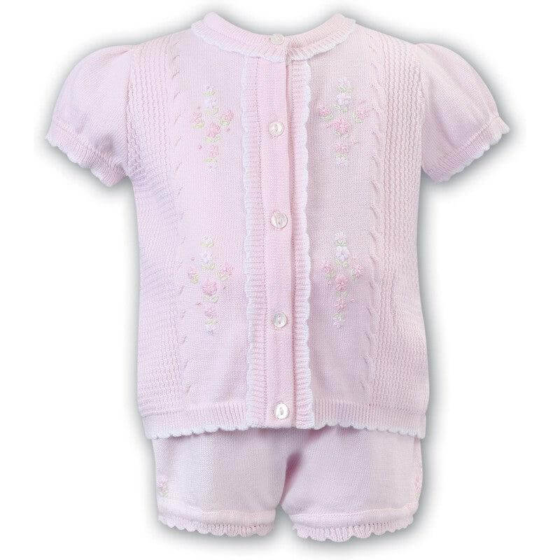 Sarah Louise Pink Delight Baby Girls Knitted Set