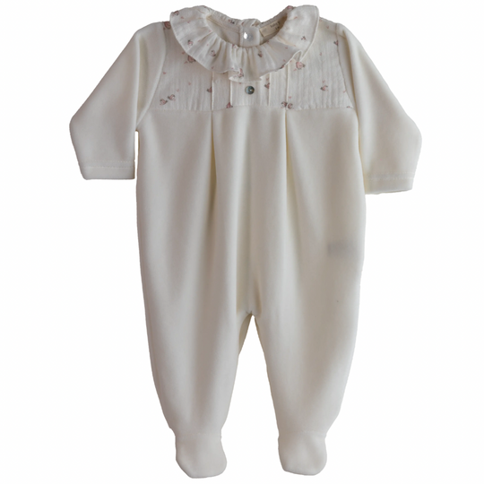 Baby Girls Cream Birdie Babygrow