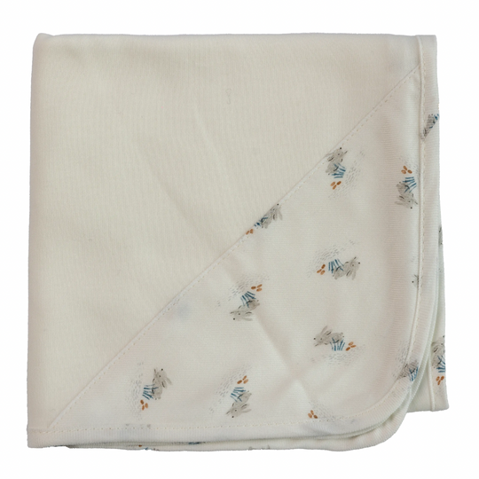 Baby Boys Cream RabbIt Blanket