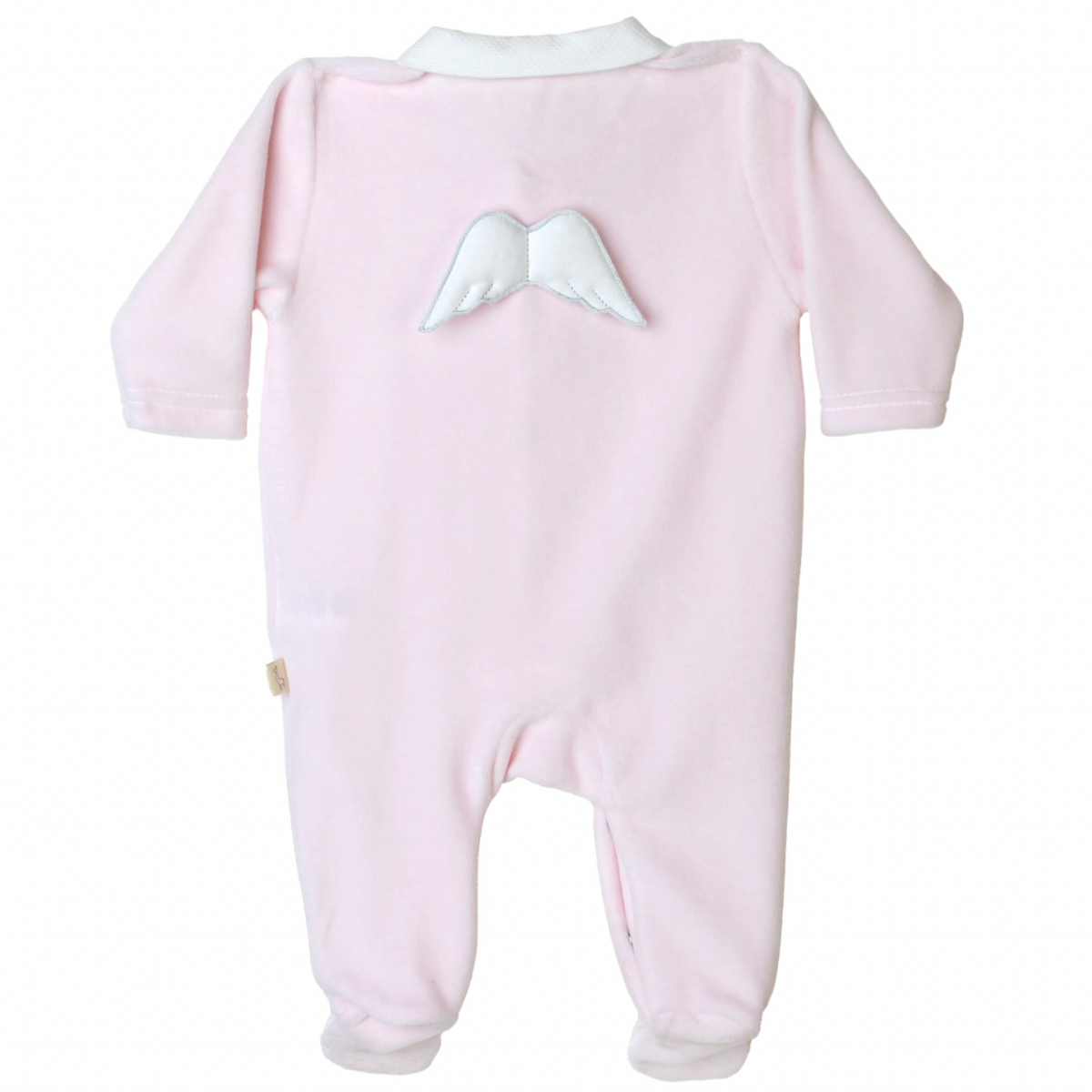 Baby Gi Boys Pink Velour Angel Babygrow & Hat