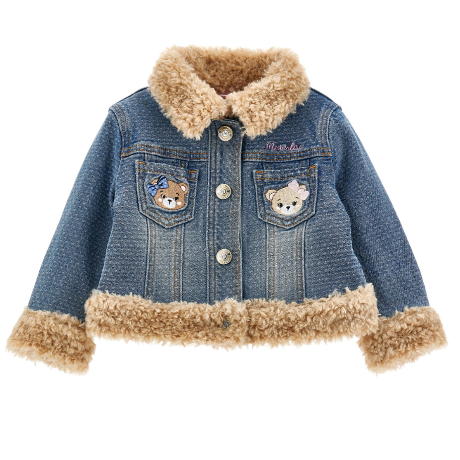 Monnalisa Baby Girls Teddy Denim Jacket