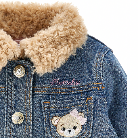 Monnalisa Baby Girls Teddy Denim Jacket