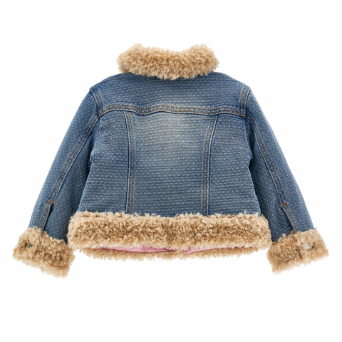 Monnalisa Baby Girls Teddy Denim Jacket