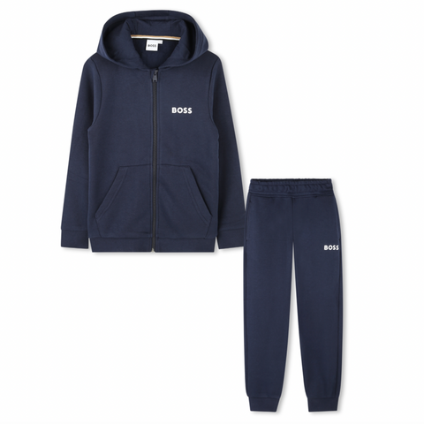 BOSS Boys Navy Tracksuit