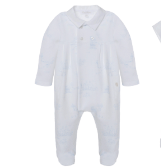 patachou Baby Boys White Babygrow