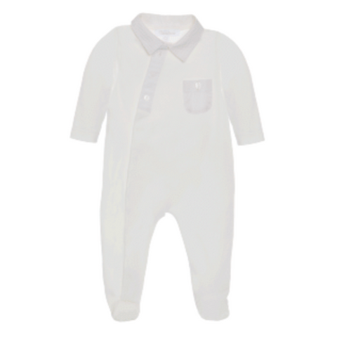 patachou Baby Boys White Babygrow