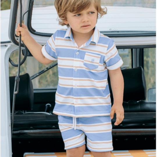 Boys Blue Stripe Set