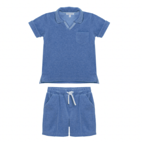 patachou Boys Blue Towelling Set