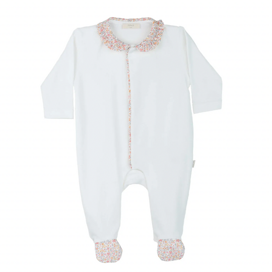 Baby Girls Ivory Meadow Babygrow