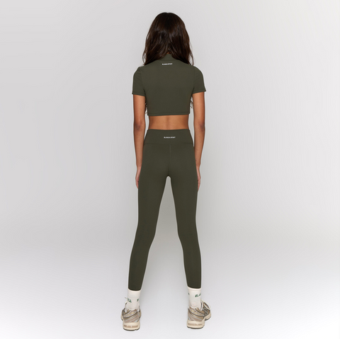 Girls Khaki Legging Gym Set