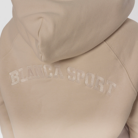 Girls Cream Zip-up Hoody