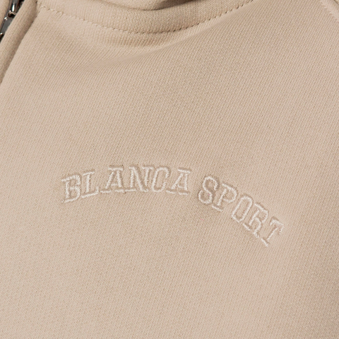 Girls Cream Zip-up Hoody