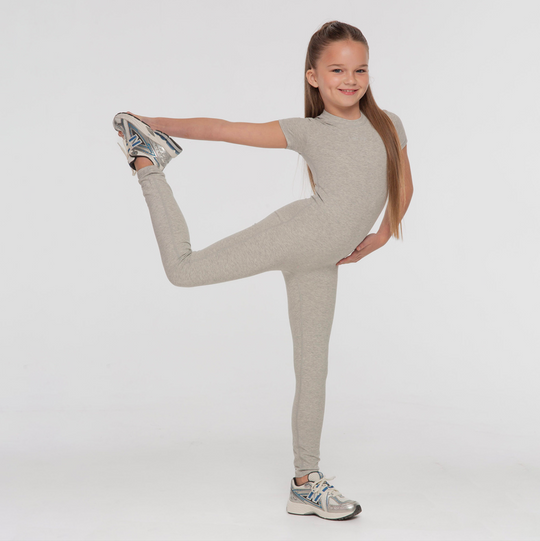 Girls Grey Unitard