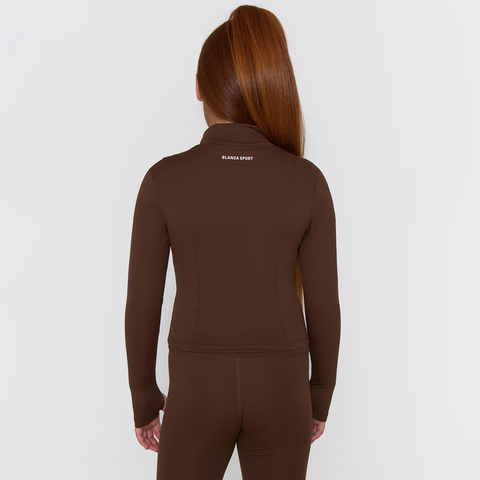 Girls Brown Legging Gym Jacket