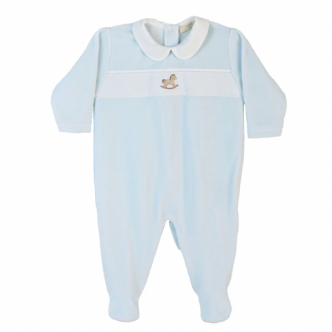 Baby Gi Baby Boys Blue Rocking Horse Babygrow