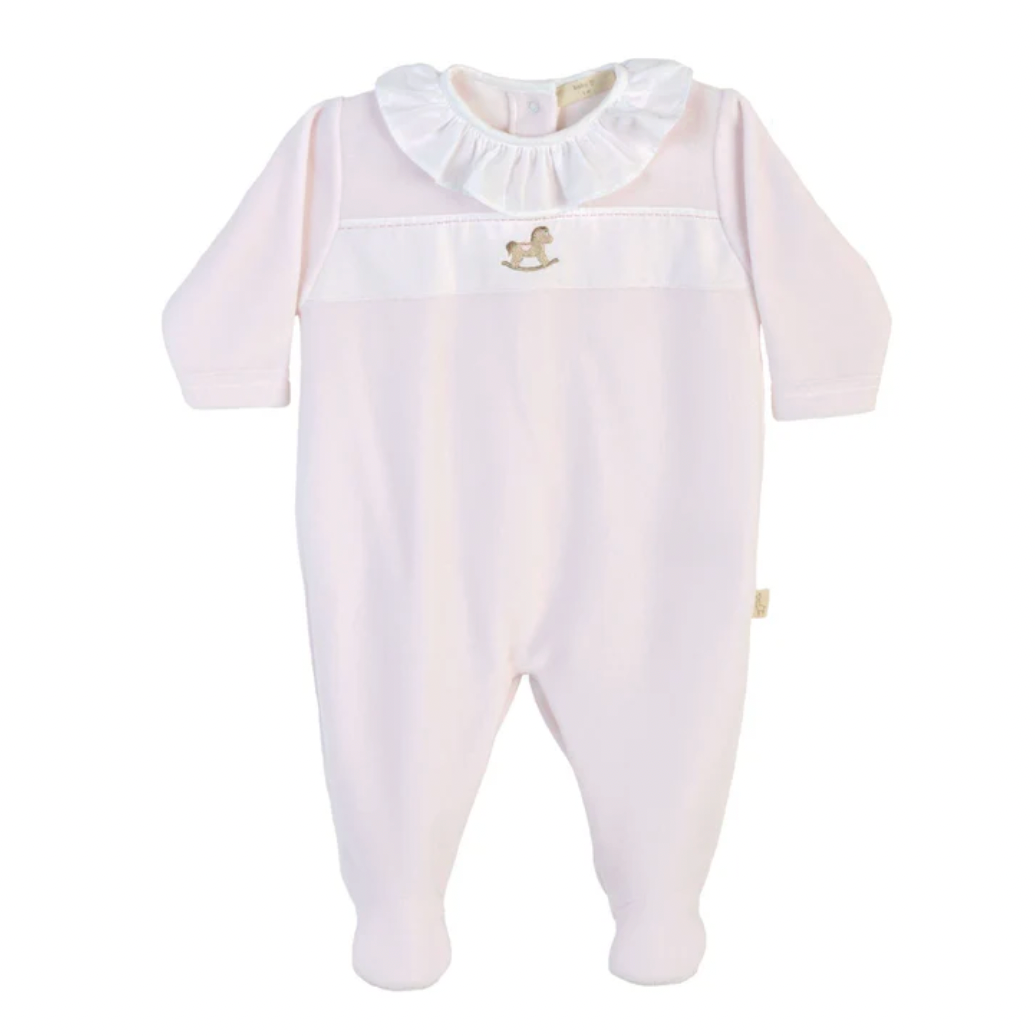 Baby Gi Baby Girls Pink Rocking Horse Babygrow