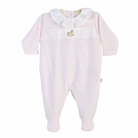 Baby Gi Baby Girls Pink Rocking Horse Babygrow