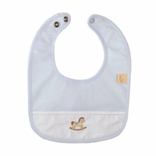 Baby Blue Rocking Horse Bib