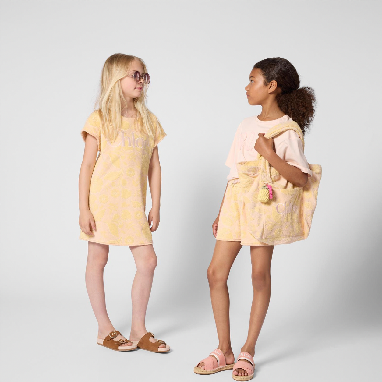 CHLOE Girls Pink Yellow Short