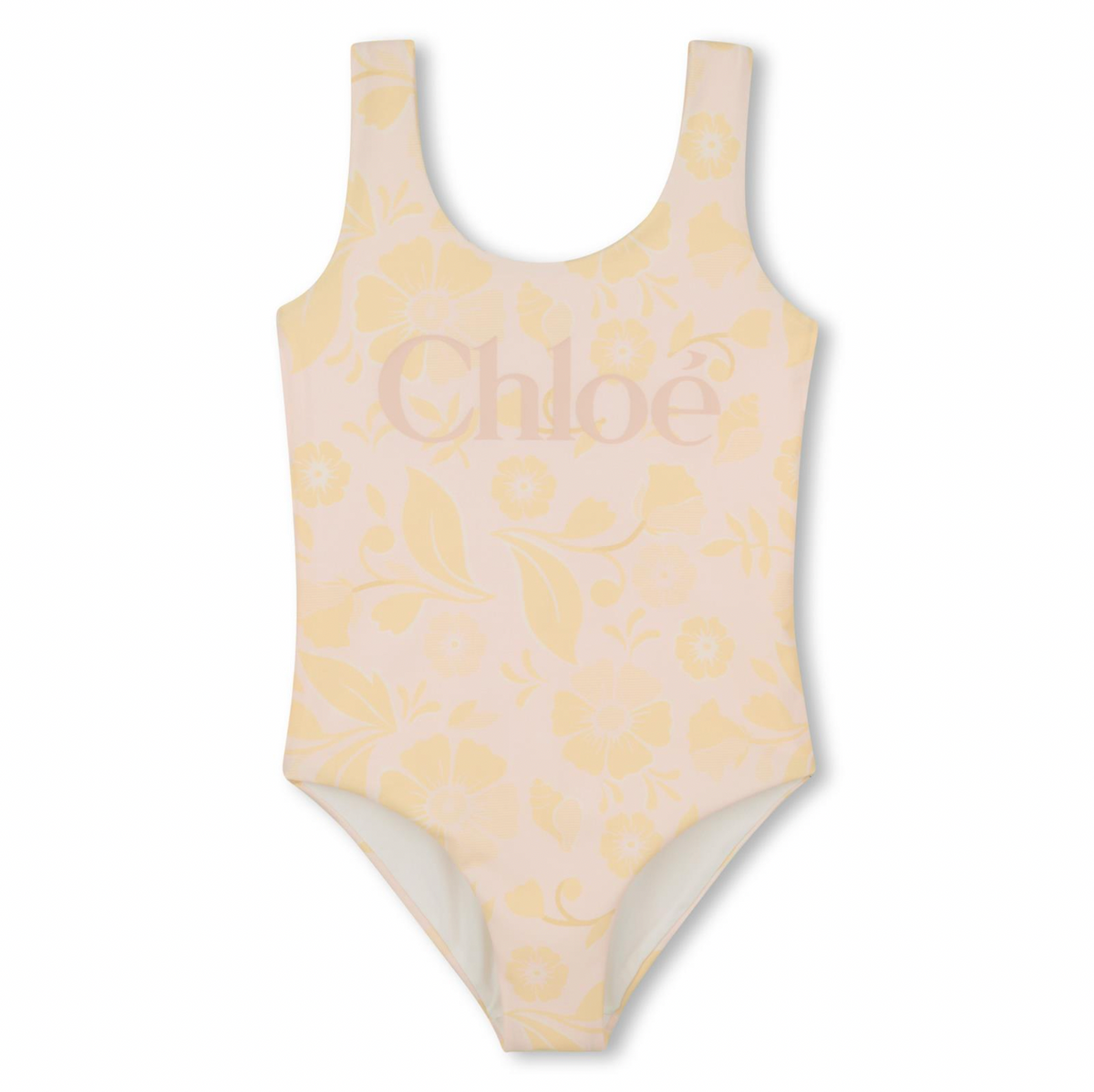 CHLOE Girls Pink Yellow Swimming Costume